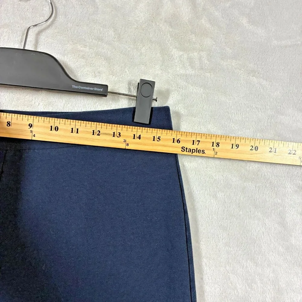 J Jill Pure Jill Affinity French Terry Wide Leg Lounge Pants S Navy Back Pockets